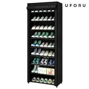 UFORU Simple Shoe Cabinet (10 Tiers, 9 Compartments) — Brand-New Multi-Tier, Dust-Proof Indoor Shoe Rack; Stylish and Minimalist—Perfect for Both Dormitories and Homes#SummerWins#DFYD