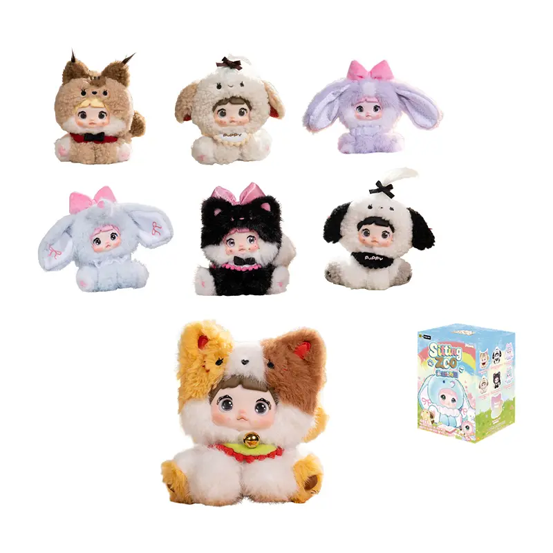 TOPTOY】Nommi Sitting Zoo Series Plush Blind Box, Collectible