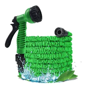 Heavy Duty Portable Expandable Flexible Garden Water Hose with Spray Nozzle 25 50 75 100FT for Efficient Watering