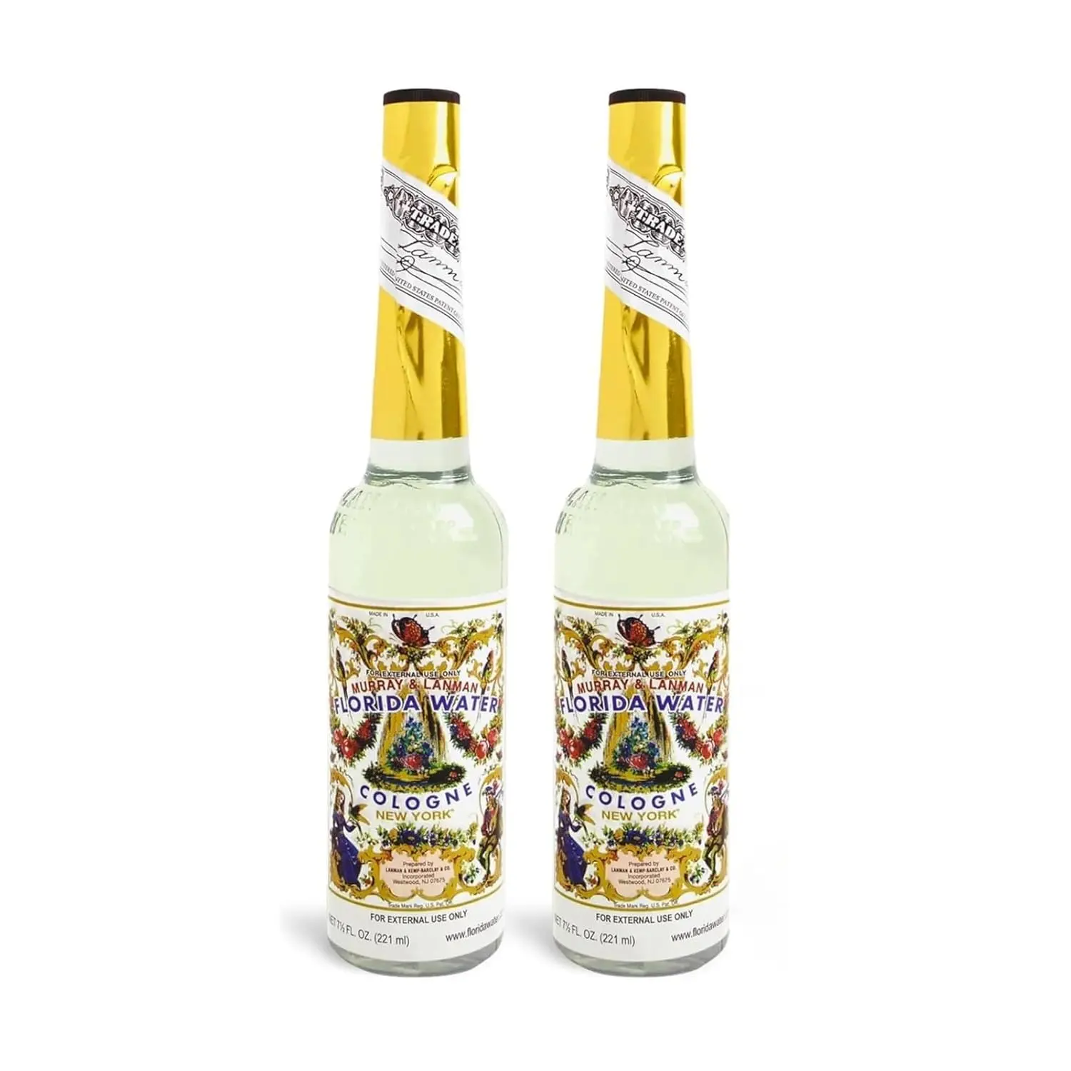 Florida Water 2PCS 7.5 fl oz Cologne Perfume - Unisex Floral Fragrances with Lemon, Aura Cleanse, Energy Refresh, Cleansing Protection, Good Vibes, Natural Scent, After Shave