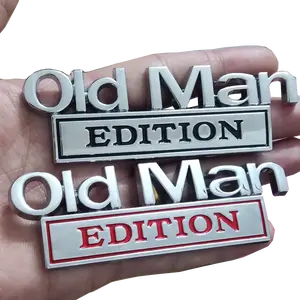 Car old man Edition Emblem Sticker Decals Universal Auto Motorcycle Truck Styling 3D Fender Badge Decoration Accessories