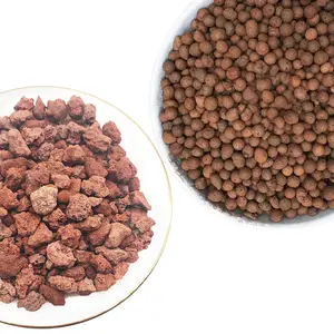 Clay Pebbles & Volcanic Stones for Indoor Plants Hydroponics Gardening Orchids Drainage Decoration Aquaponics 5 lb Each 5-10mm & 5-8mm Potting Soil Natural Organic