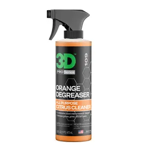 3D Orange Degreaser   Citrus-Based Car Cleaner for Oil, Grease, Grime & Adhesives   Water-Based, Non-Corrosive, Eco-Friendly, Interior & Exterior Use
