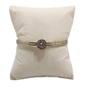 18K Gold Plated Stainless Steel Bangle, for 6.5-7 Inch Wrists