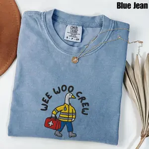 Embroidered EMT Comfort Colors Shirt, Paramedic EMS Tee, Funny First Responder Top, Night Shift Ambulance Gift, EMS Appreciation, Grad Gift