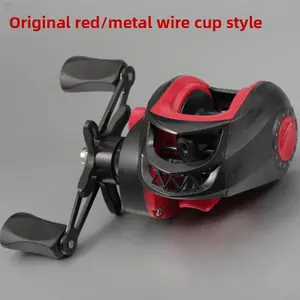 Drop-Shot Spinning Reel, Matte Black with Original Red & Black Accents, Magnetic Brake, Anti-Line Explosion, Line Retrieval, for Raft Fishing & Long-Distance Casting, Micro-Fishing, Clearance Sale stuff Pre-Rigged Soft Lures Set