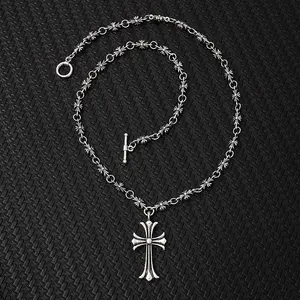 Hip-hop nightclub cross necklace handmade chain vintage jewelry