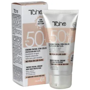 Tahe Sun Protect Face Cream with Color and Sun Protection 50+, Waterproof, 50ml