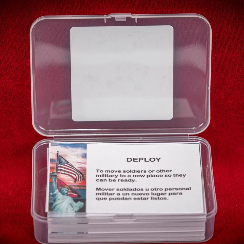 U.S. Citizenship N-400 Vocabulary Word Cards with Definitions for Test Preparation