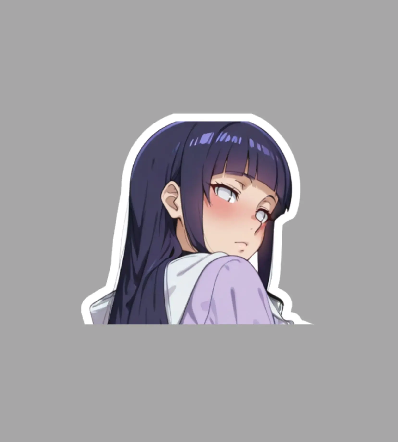 Hyuga Hinata Anime Sticker Cute Aesthetic Vinyl Decal For Laptop Water Bottle Waterproof Naruto Merch Fan Gift