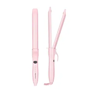 FoxyBae Bounce Bae 1.25" 2-in-1 Curling Iron, Curling Wand & Hair Straightener, Ceramic Tourmaline, Negative Ions, LED Display, Dual Voltage, Auto Shut-Off