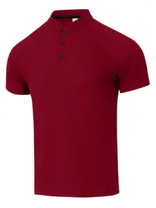 Men's waffle knit plain polo shirt short sleeves, with 3 buttons at the collar, good breathability, regular fit. It is very suitable as casual office wear, suitable for weekend outings and fashionable casual occasions.