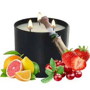 Wineberry Candle 100% Natural Soy Wax Trimmed Wicks for Clean Long-Lasting Home Use or Gifting