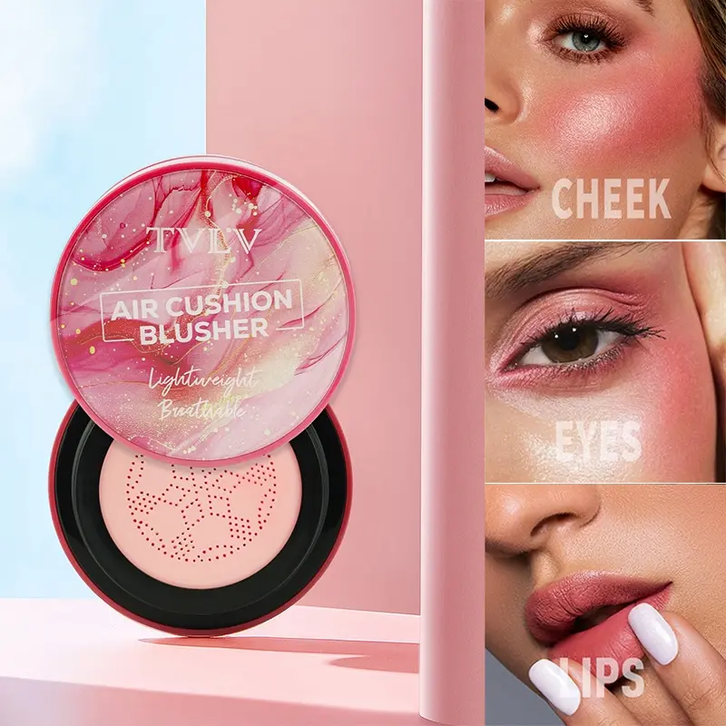 Multi-Use Air Cushion Blush - Lightweight Long-Lasting, Portable Easy Touch-Up for All Skin Tones