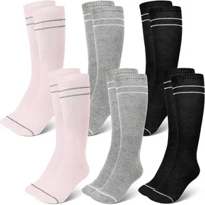 6 Pairs of Wide Calf Compression Socks, Suitable for Pregnant Women Travel