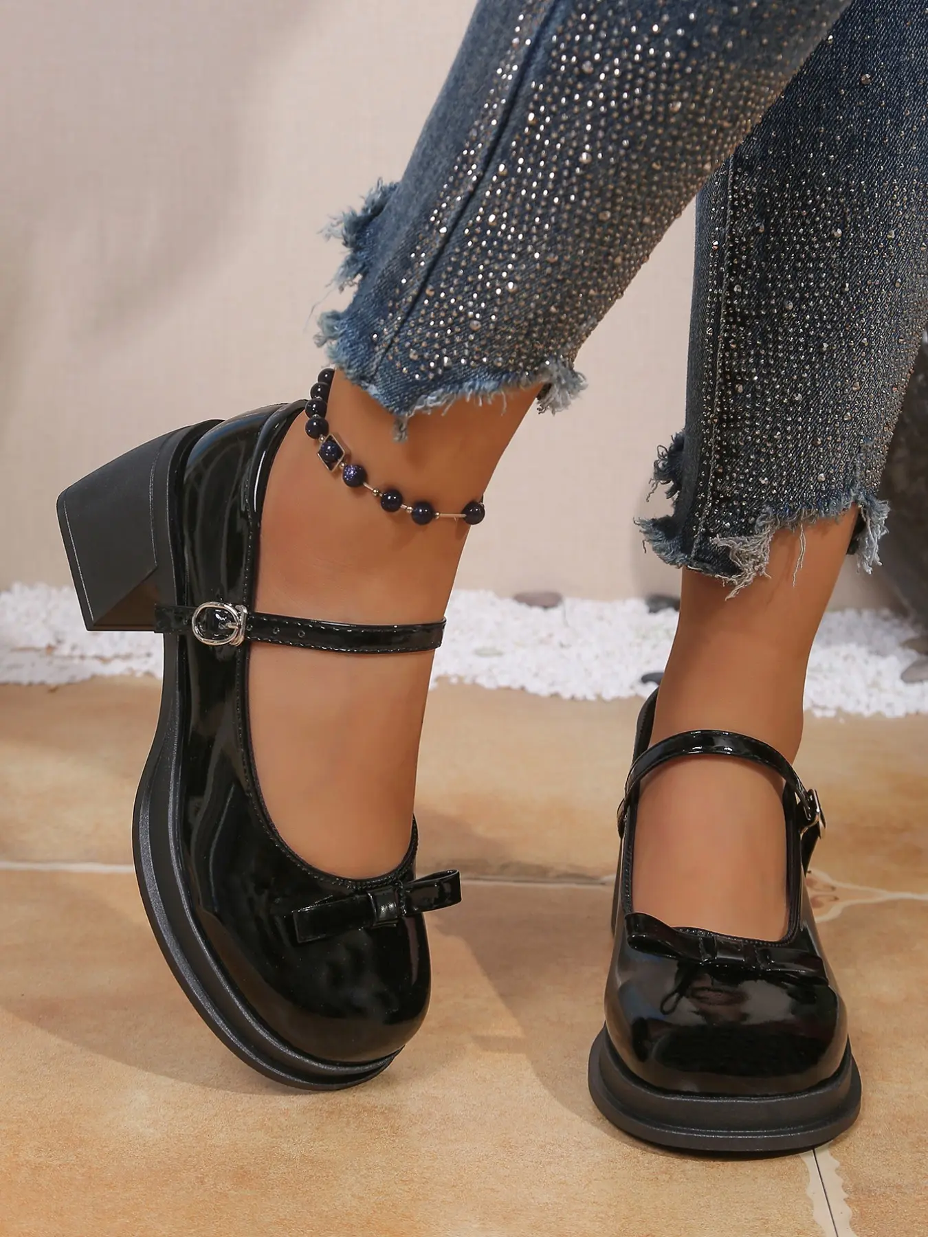 2026 Women's New British Style Mary Jane Shoes, Fashionable Comfort Round Toe, Thick Sole Heel, All Season Casual Footwear, Maryjanes, Womens Shoes