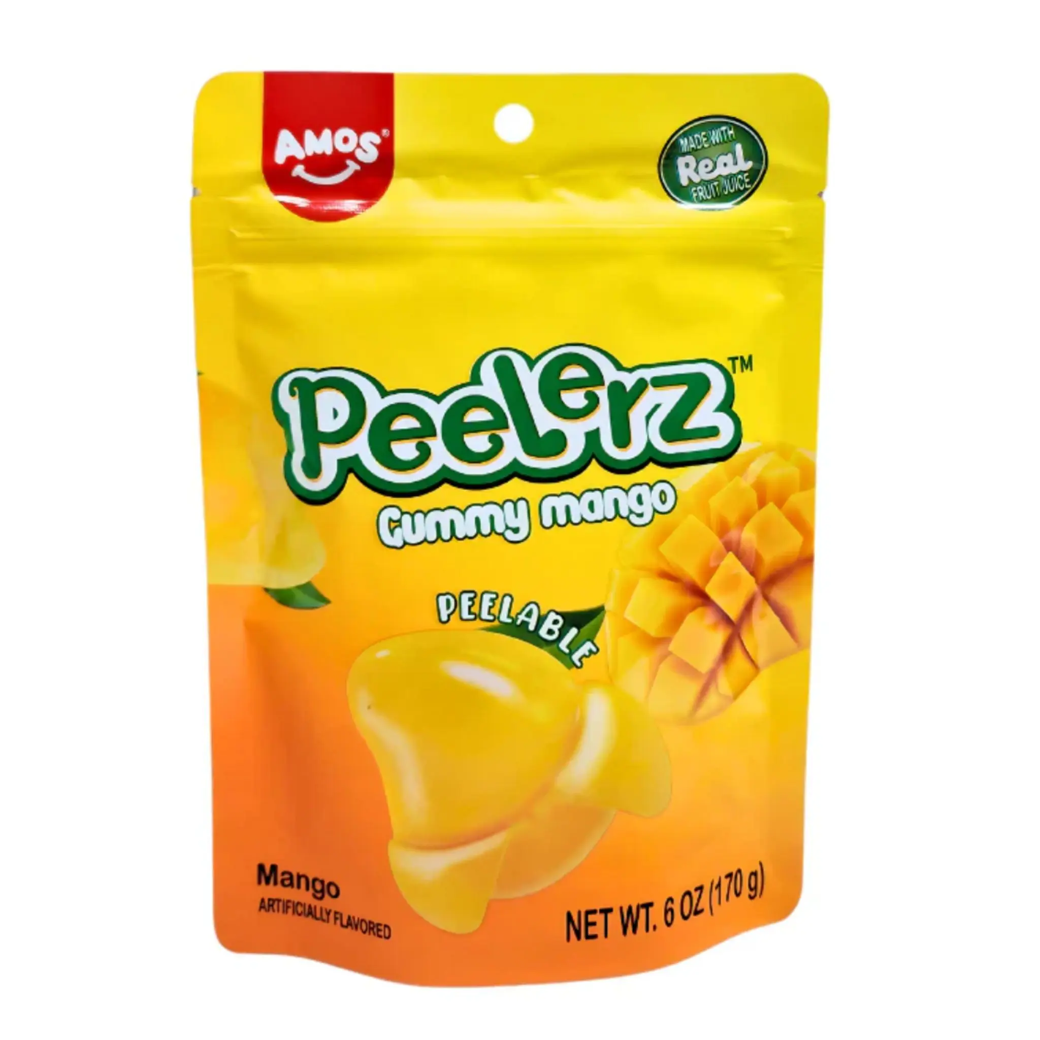 Mango Peelerz – 8oz Tropical Fruit-Flavored Gummy Candy Strips – Peelable Layered Candy for Kids & Adults – Viral TikTok Snack with Juicy Mango Flavor