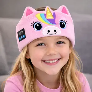 CozyPhones 3.0 Kids Wireless Headphones with Volume Limiter | Bluetooth On-Ear Headset for Kids | Soft Plush Earpads | Unicorn, Kitty, Panda, Fox