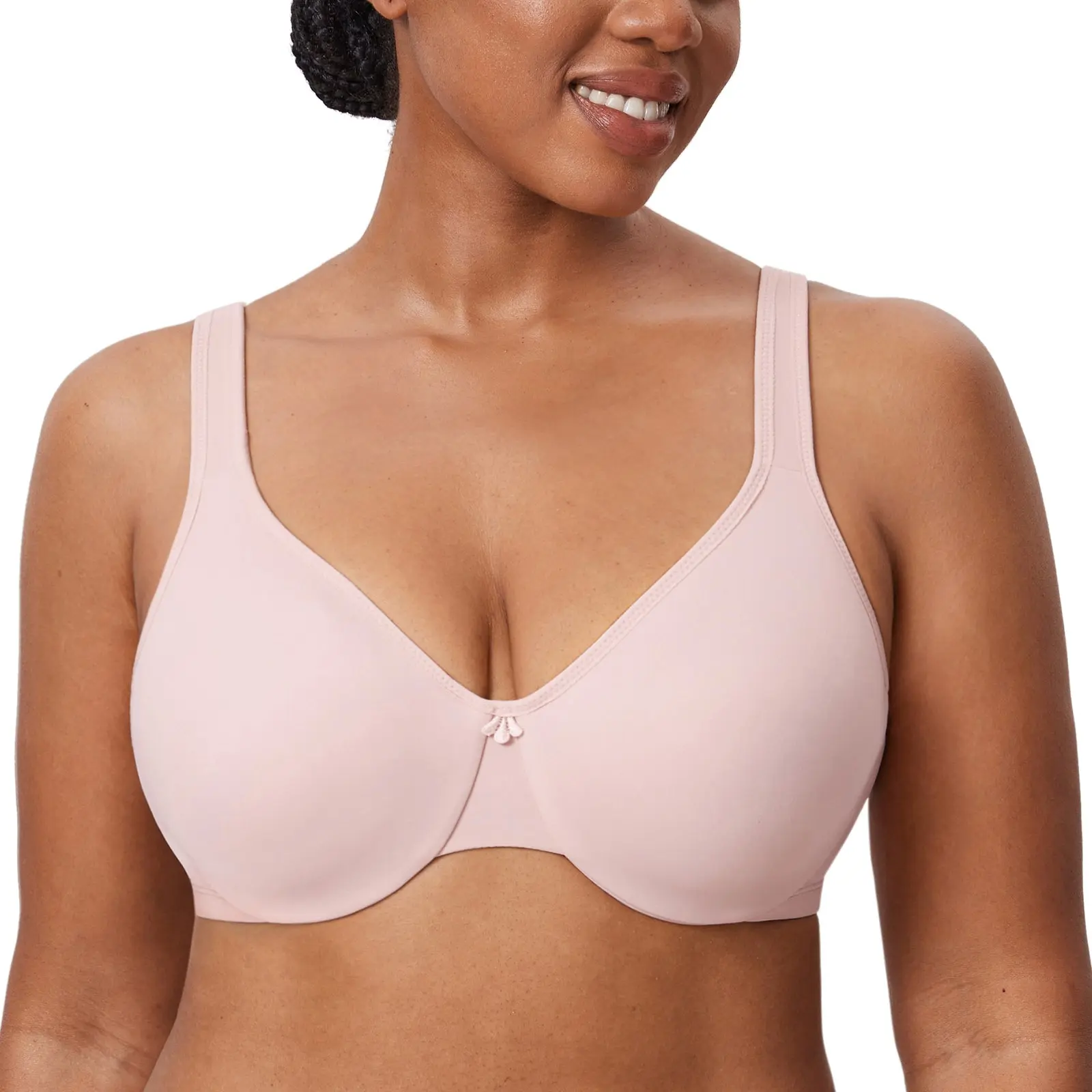 DELIMIRA Women's Minimizer Bra Plus Size Underwire Smooth Full Coverage Seamless Bras