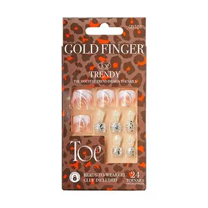 Gold Finger Trendy Toenails