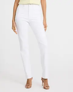 Express High Waisted White '90s Slim Jeans
