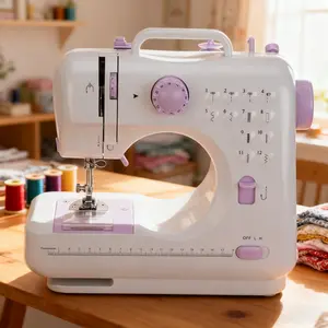 Mini portable electric sewing machine, Sewing Machine 12 built-in stitches, with foot pedal function, suitable for handcrafting, clothing and repair