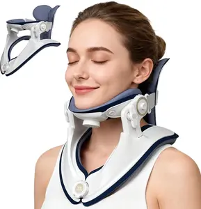 Adjustable Cervical Traction Device - Lightweight Neck Stretcher Brace for Pain Relief, Cervical Spine Decompression, Ergonomic Design for Home & Office Use
