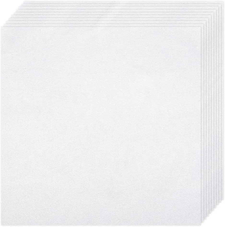 Embroidery Fabric 10 PCS Pre-Cut White Natural Cotton Embroidery Cloth Fabric, Embroidery Cloth Squares Embroidery Garment Craft