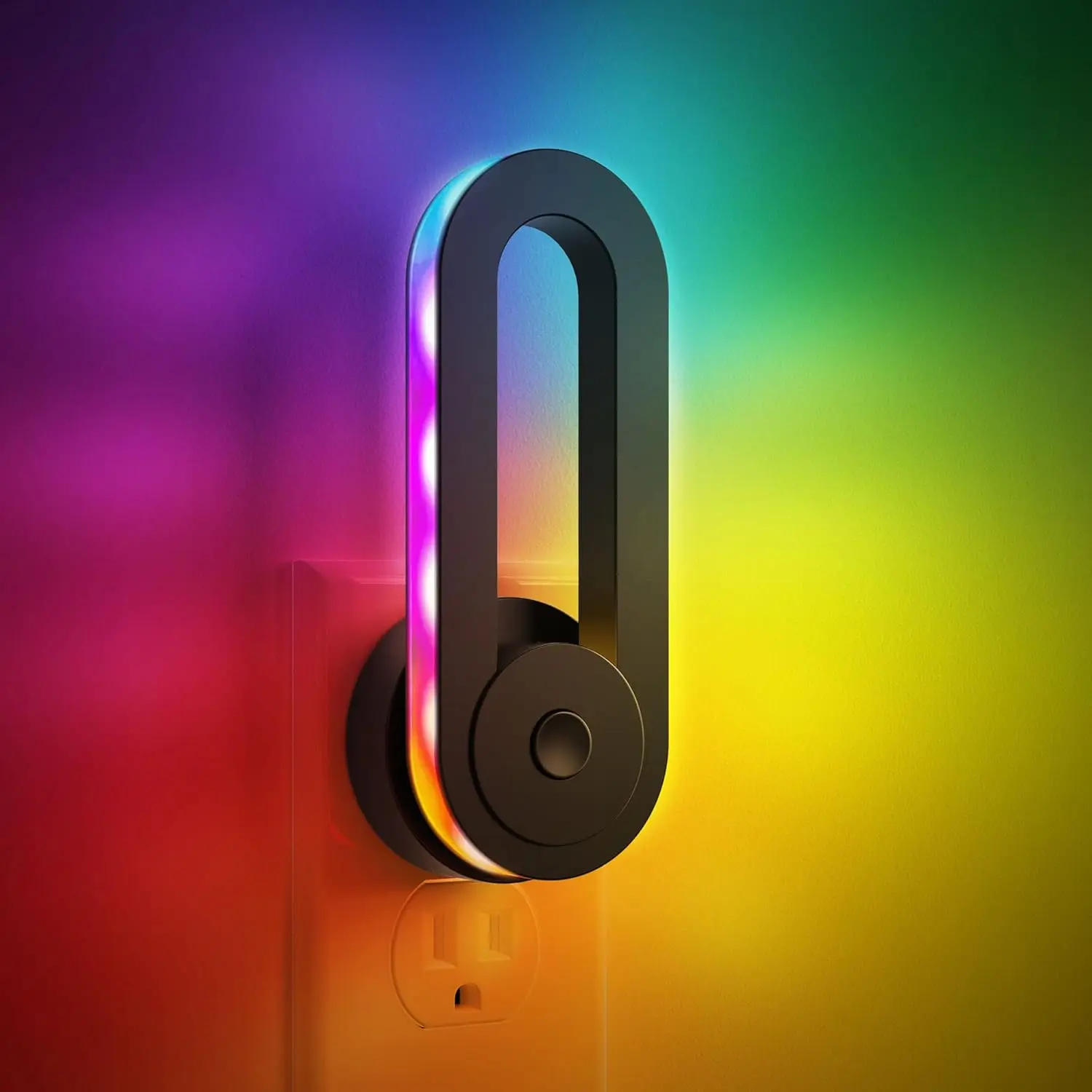 [Limited-time deal] Rainbow RGB Flowing Night Light with 3 Modes & 180° Rotatable Design Smart Sensor Decorative LED Lamp for Gaming Room Bedroom Nightstand,dorm essentials,home decor,home essentials,camping essentials