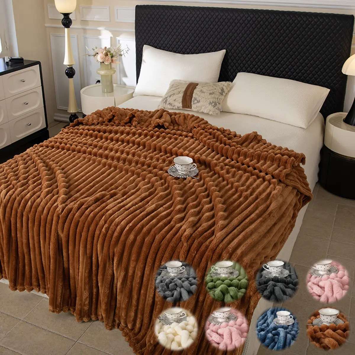 Cozy Throw Blanket for Couch or Bed Ultra Soft Fleece, Breathable Soft Blanket, Multiple Colors & Sizes All-Season Lightweight Blanket for Living Room, Bedroom, Travel, Gifts Soft Blankets Soft Throws Blanket