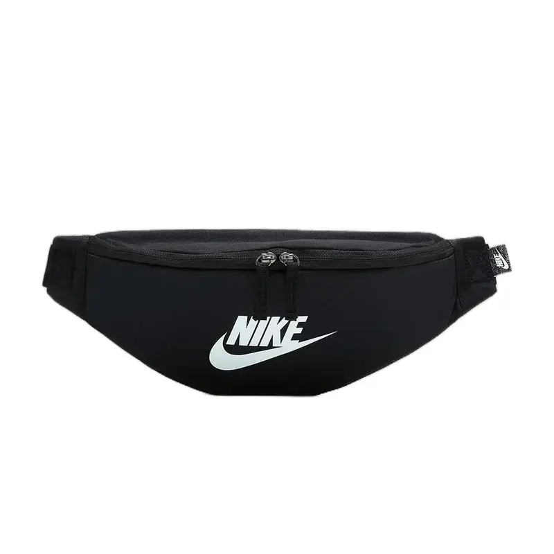Nike Unisex Heritage Waist Pack - Black, Iconic Logo Design, Versatile Bag for Daily Casual Wear (Sports & Outdoor Gym Accessory Crossbody Fanny Pack), Daily Carry, Crossbody Belt Bags, Everyday Beltpack, Fashion Waist Packs