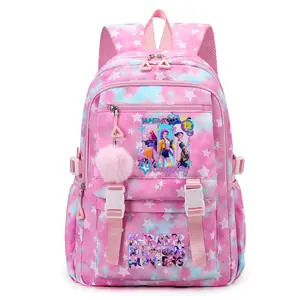 KPOP Print Backpack, Large Capacity, Backrest Backpack for Middle and High School Students