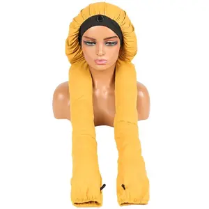 Youth 2-in-1 Long Hair Sleep Bonnet - Breathable, Waterproof, UV-Protective Design, Perfect for Braids & Hair Extensions, Comfy for Sleep & Outdoor Use (Sports Headband Accessory)