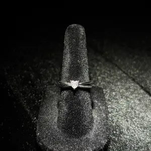 925 Sterling Silver CZ Heart Ring Size 5 | Dainty Promise Ring