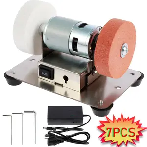 3-in-1 Mini Belt Sander 107PCS Kit - 7-Speed Knife Making Tool & Polisher for Wood/Metal/DIY Crafts Stainless Steel