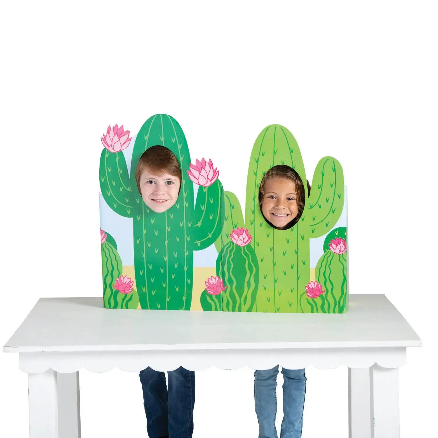 48x26 in Cactus Cardboard Cutout with Tabletop Stand, Cutout Design Face Decor, Party Decorations Supplies for Home & Festive Use
