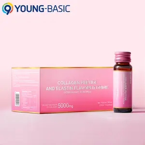 9 YOUNG-BASIC Hydrolyzed Collagen Peptide Liquid 5000mg for Women - Elasticity & Firmness, Healthcare Fitness Beauty Supplement Edible Dietary Colagen Drink outdoorfun