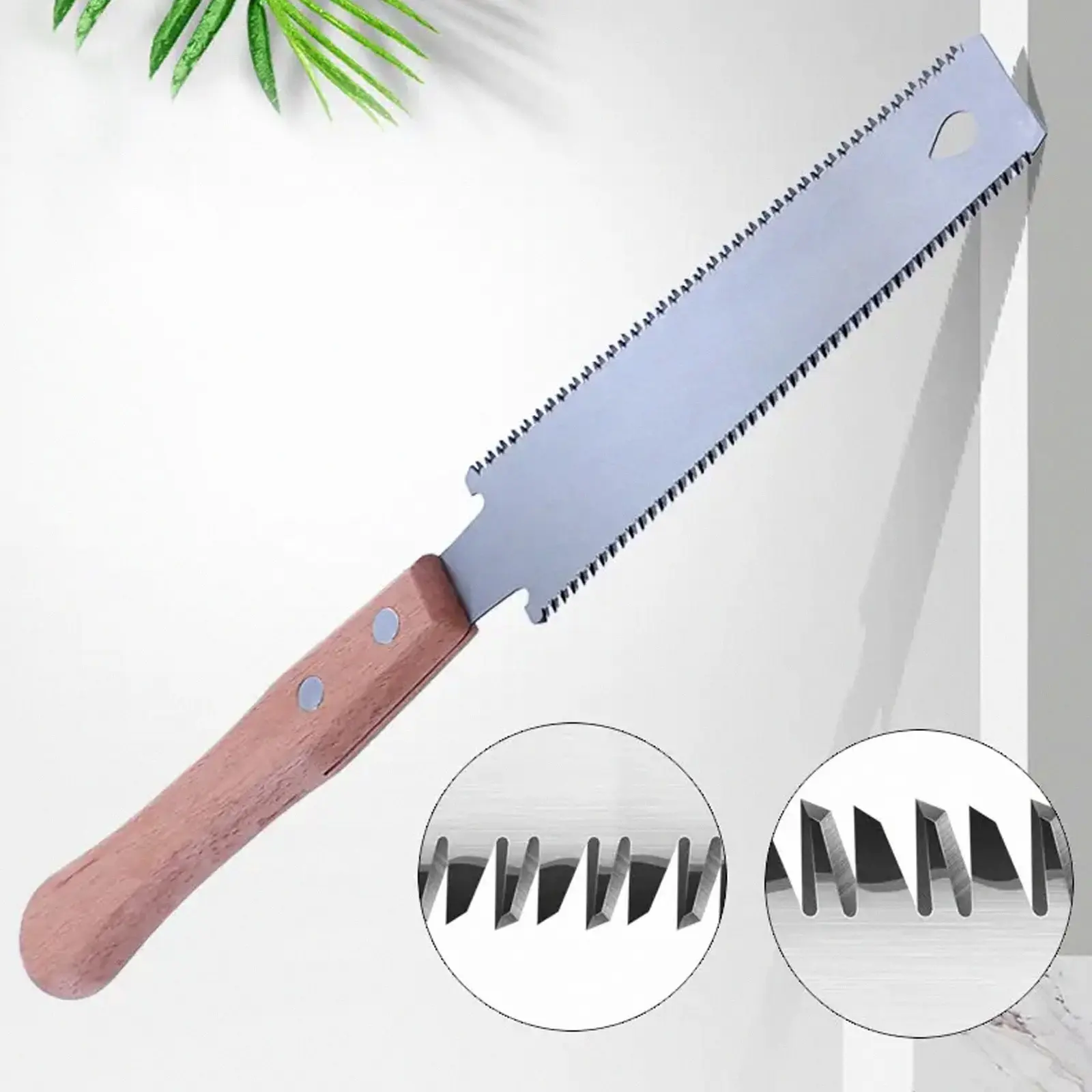 Japanese Pull Double-Edged Woodworking Saw, Sharp Cutting Blade for Wood, Plastic Pipe Processing