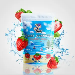 Gainz Gummiez Athletic Fruit Snack with Electrolytes, Amino Acids, and Real Fruit for Recovery and Pump