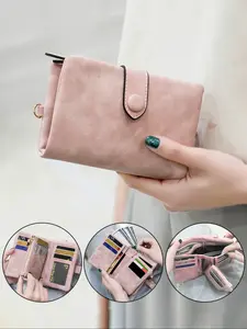 Women's Wallet with 16 Card Slots, Large Capacity, Tri-Fold Design, Zipper Pocket, Vintage Unisex, Durable and Fashionable,The perfect gift for both men and women， Perfect Gift，Trifold Wallet, Christmas gifts, Valentine's Day gifts, Wallet Cards