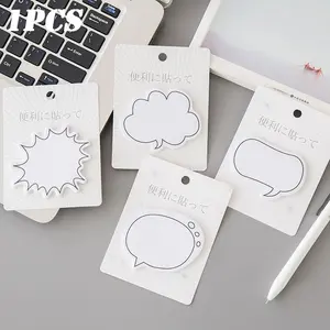 Creative Minimalist Japanese Dialogue Box Series Sticky Notes, Reusable Stickers for Fresh Messages, Handaccount Reminder Tool