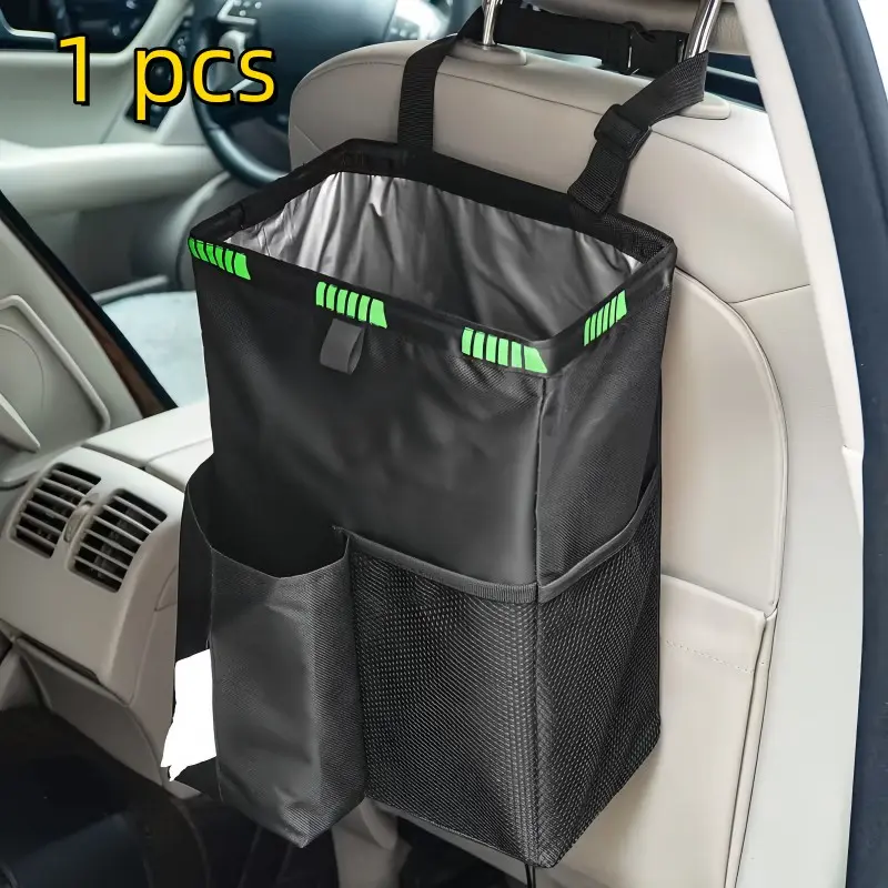 Car Back Seat Storage Bag, Waterproof Oxford Fabric Organizer, Foldable Car Interior Bag for Snacks, Towels, Miscellaneous Items
