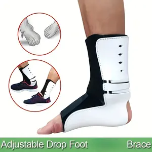 Adjustable Ankle Support Brace - Comfort Fit with Heel Protecr, Anti-Sprain & Foot Drop Aid, Ideal for, Basketball & Outdoor Sports, Durable Stabilizer Material, One Size Fits Most, Stabilizing Support| Comfortable Heel Guard| Secure Ankle Support, Ankle