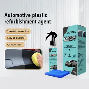 Automotive plastic refurbishment agent, reducing agent - plastic brightening and crystal plating agent - car aging tire interior and leather seat cleaner - car beauty and maintenance accessories Plastic Interior Refurbishing Wax