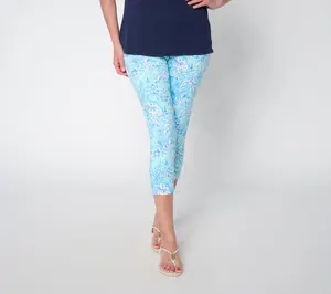 Belle Body by Kim Gravel Petite Athletic Jersey Capri Legging