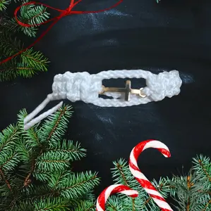 Homemade Macrame Cross Bracelet for Women