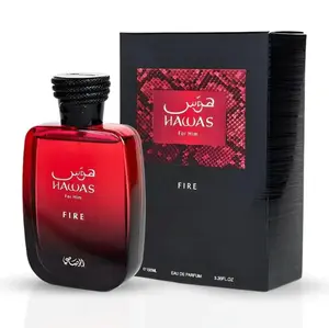 Rasasi Hawas Fire for Him EDP 100ml - Elegant Scent for Men, Classic Long-Lasting Perfume, Ideal for Daily Use