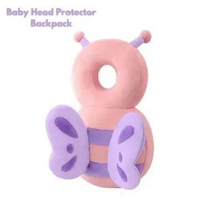 Baby Head Protector Backpack – Toddler Safety Cushion Pad for Crawling & Walking, Adjustable Head Protection Pillow for Infants 4-24 Months (Pink)