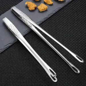 2pc Stainless Steel Food Tongs Long Handle Non-Slip Barbecue Tongs Steak Tongs Kitchen Cooking Tools kitchen accessories Barbecue Utensils