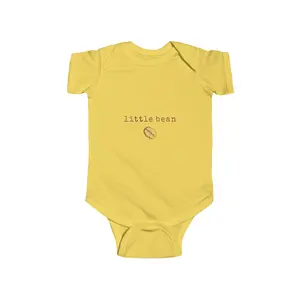 Little Bean Baby Onesie – Minimalist Coffee-Inspired Bodysuit for Babies
